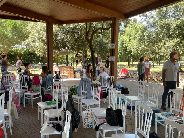 Veduta del gazebo durante il seminario